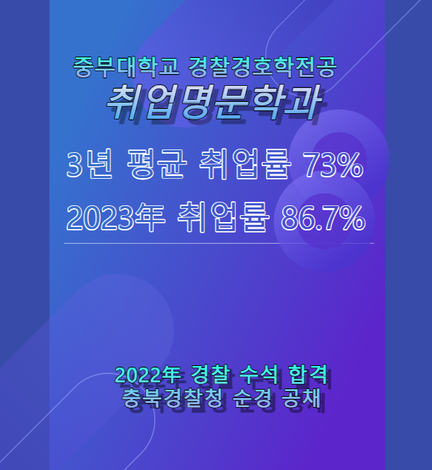 경찰경호학전공 취업률